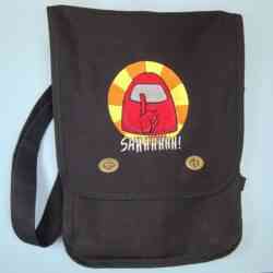 A SHHHHHHH! FlapSwap Bag with an image of a red car.