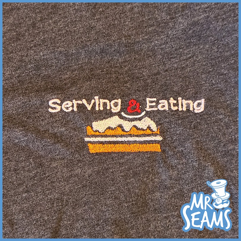 Serving & eating Cake Hats, Beanies, Masks embroidered t-shirt.