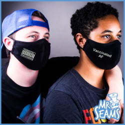 Two Vaccinated Mask wearing face masks.