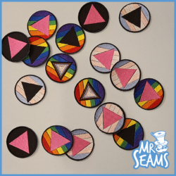 Show off your Pride Triangle Patches with our vibrant collection of Pride Triangle Patches crafted by Mr. Seams.