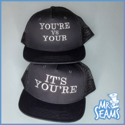 It's your Grammar Beanies & Hats trucker hat.
