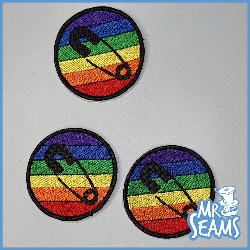 Mr seams - pride triangle patches.