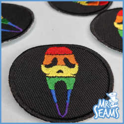 Mr. Seams specializes in Scream Pride Patches that beautifully showcase your pride.