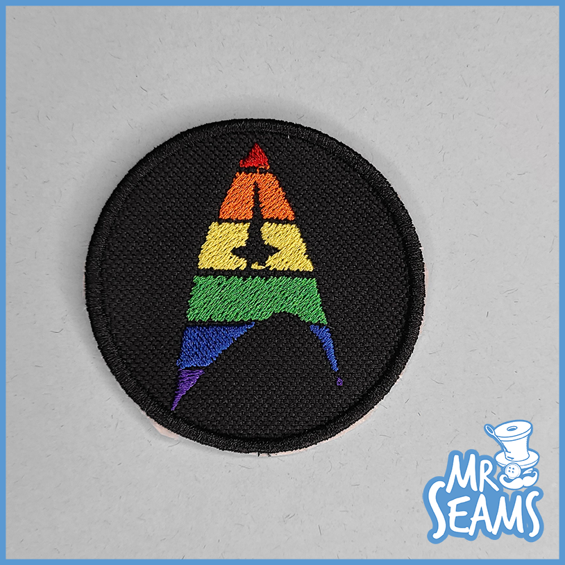 Scream Star Trek LGBT Pride Patch.
Revised Sentence: Scream Pride Patches.