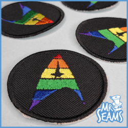 Star trek LGBT embroidered Scream Pride patches.