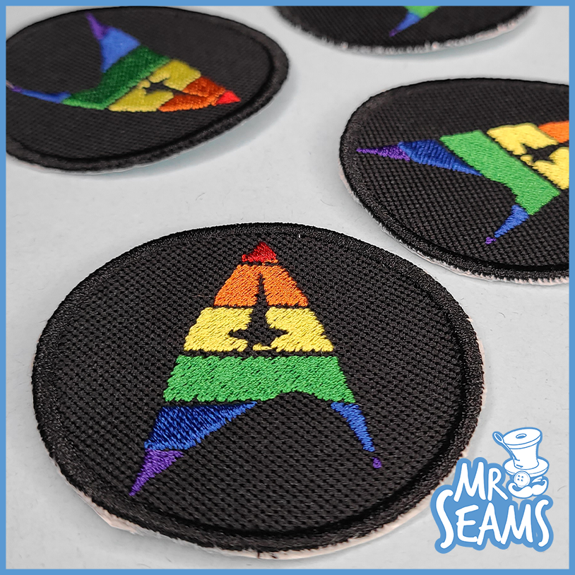 Star trek LGBT embroidered Scream Pride patches.