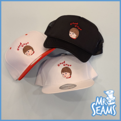 Mr. Seams trucker hat is a stylish accessory perfect for any Good Guy Doll Beanies & Hats fan.