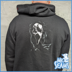 ghost face hoodie back