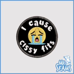 I cause cissy fits with my Gay Agenda Merritt Badge Patches.
