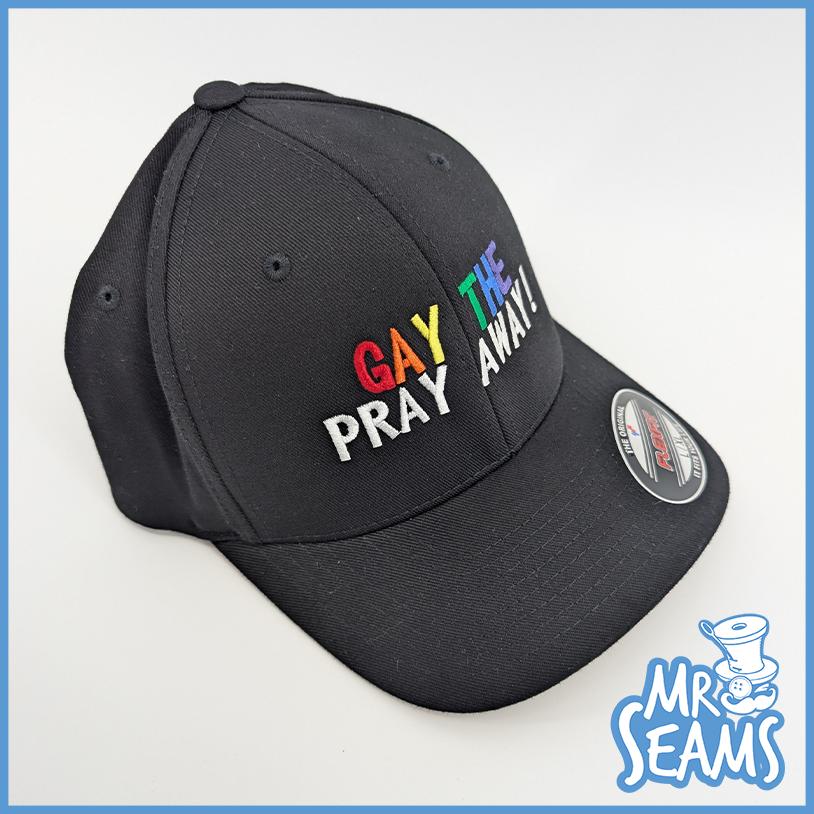 Gay The Pray Away Flex Fit Hat Angle
