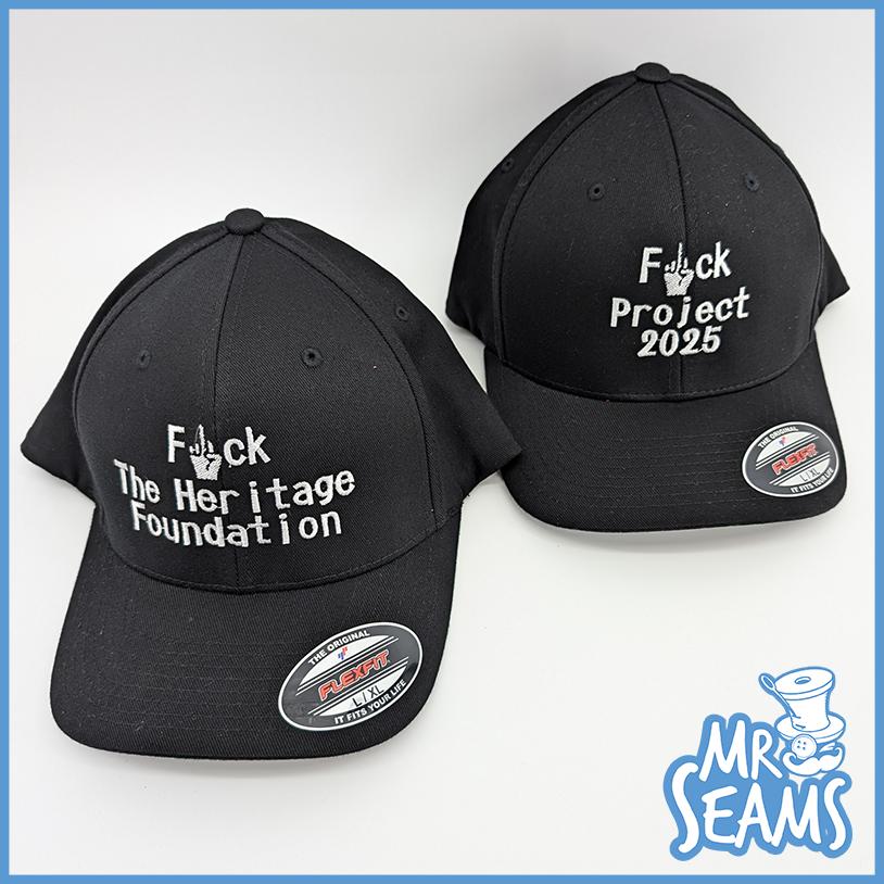 Vote Fuck Project 2025 Fuck the Heritage Foundation Hats and Beanies