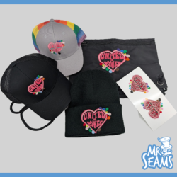 Hats and beanie with "United Power" design.